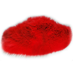 baddest bish ever Flou Poche Fox Fur Luxury Fanny Packs luxury accessories Flou Poche Fox Fur Luxury Juicy Red Fanny Packs