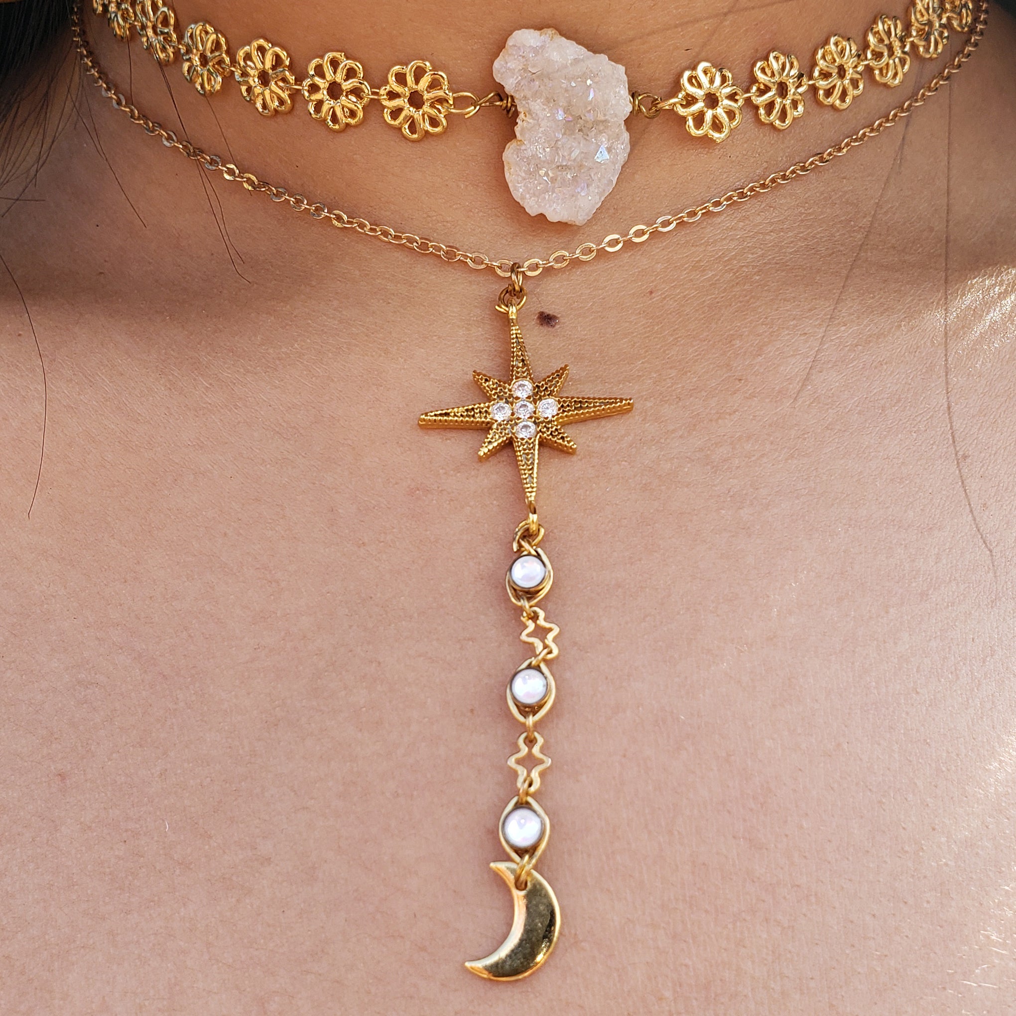baddest bish ever fine jewelry Moony Estrella Beams Enamel 18 Karat Gold Choker butterfly in vibe collection