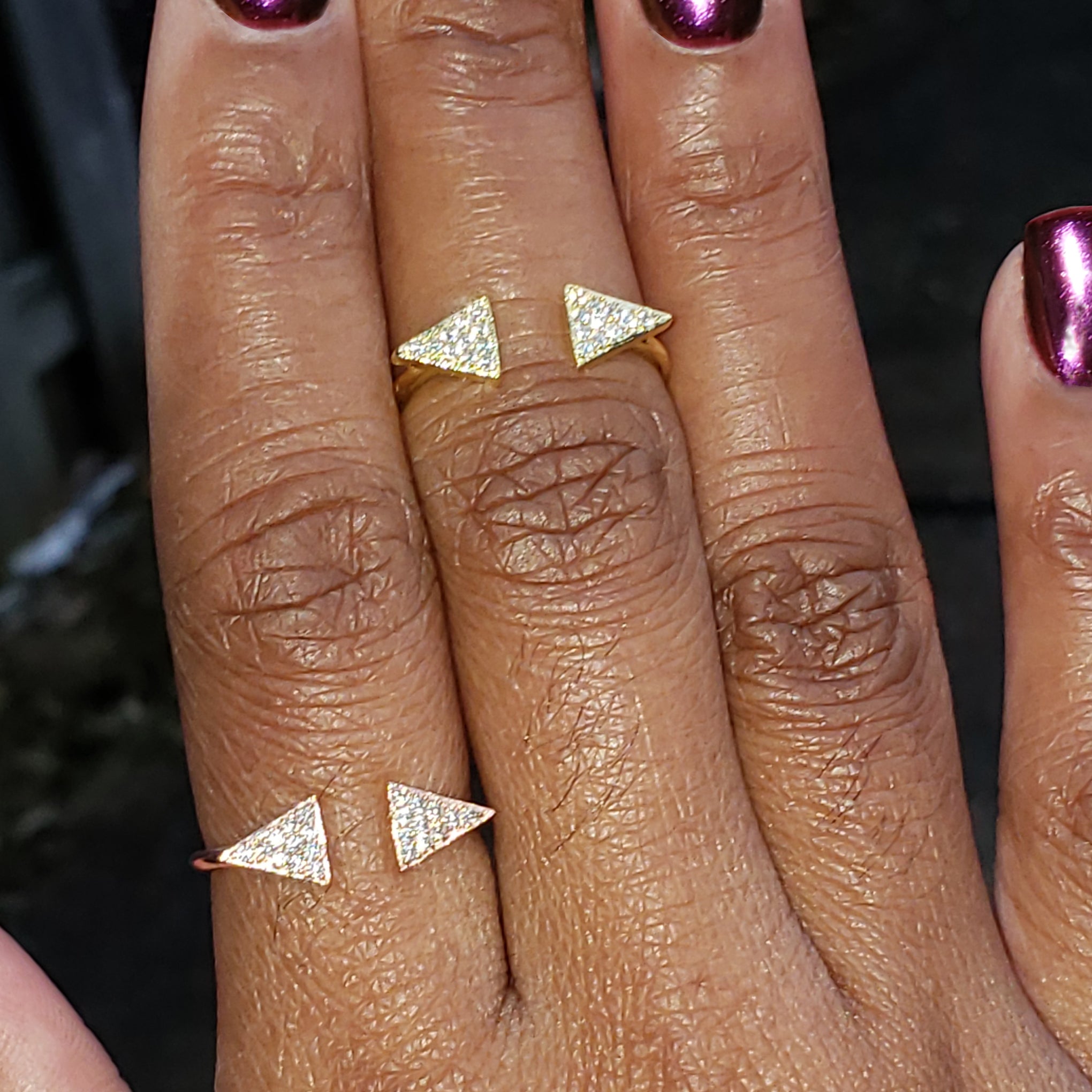 baddest bish ever fine jewelry me sooo joli swarovski crystals 14kt gold and rose gold ring in butterfly vibe collection