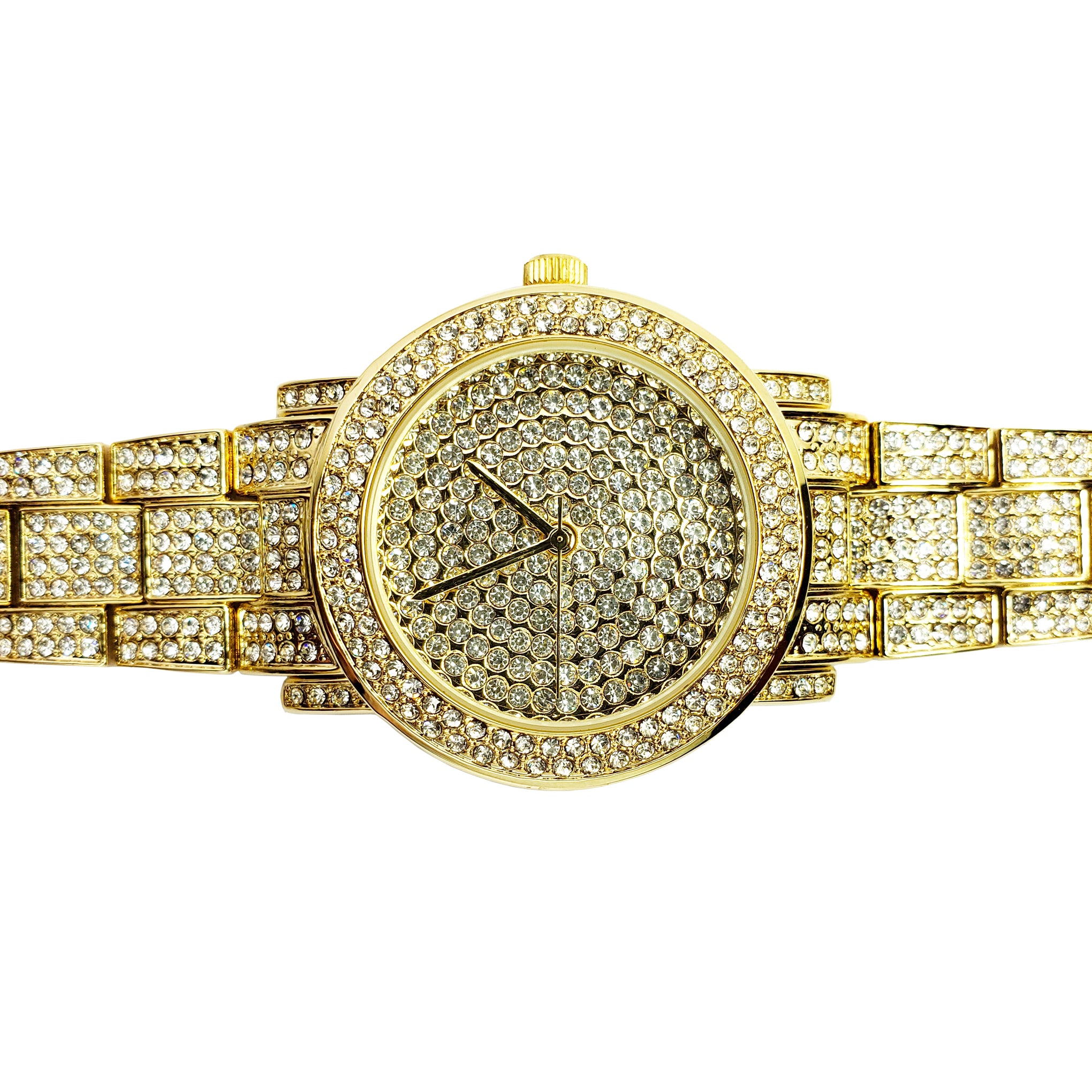 Baddest Bish Ever Fine  Jewelry Luxury Swarovski Crystal Gold Watch Timepiece